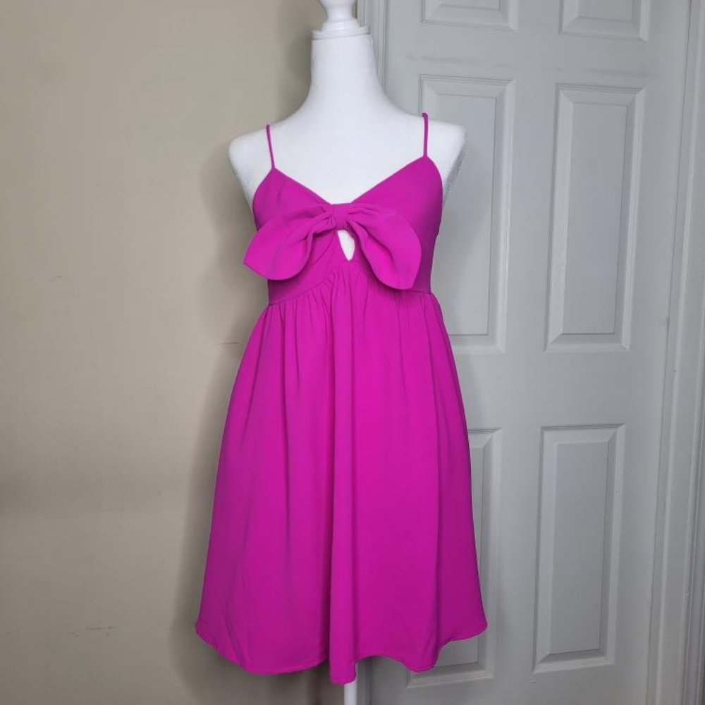 Magenta Bow Dress